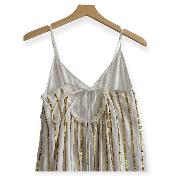 Sundress Madeline Dress in Off White & Gold Sequins, Size XS, New with tag - Picture 8 of 15